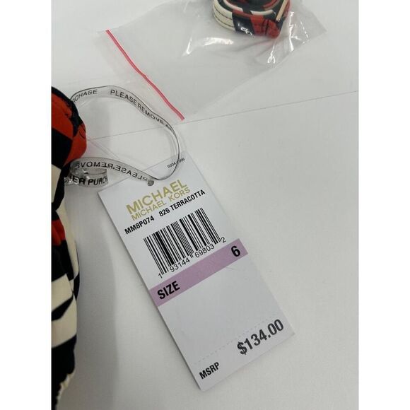 NWT MICHAEL Michael Kors PD62FY2 Zebra Cut-Out One-Shoulder Swimsuit 6 - Picture 5 of 11